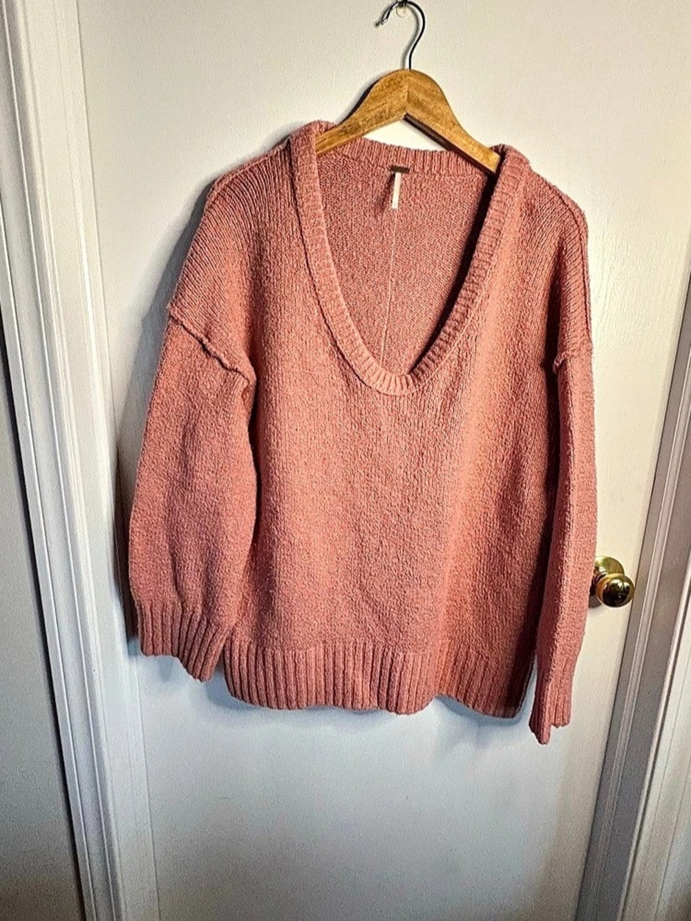 Free People Sz S Brookside Tunic Sweater Sweater U-Neck Boho Comfy Lagenlook